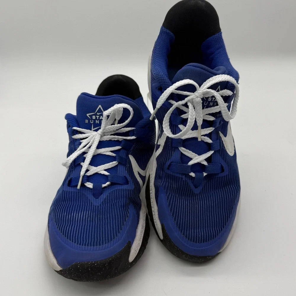 Nike Star Runner 4 Sneakers Kids Size 4Y Blue White Athletic Running Shoes